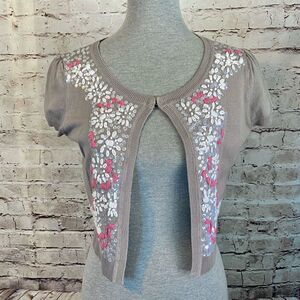INC International Concepts Sequin Cardigan
Gray Pink Embroidery Sequins Small